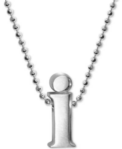Alex Woo Little Letter By  Initial Pendant Necklace In Sterling Silver