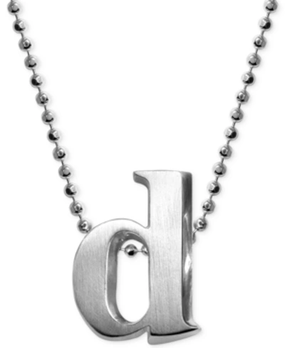 Alex Woo Little Letter By  Initial Pendant Necklace In Sterling Silver In D