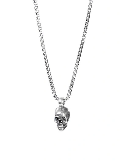 Degs & Sal Men's Skull Pendant Necklace In Sterling Silver