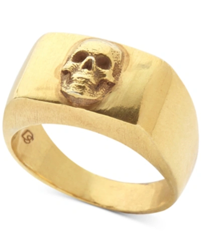 Degs & Sal Men's Skull Ring In 14k Gold-plated Sterling Silver