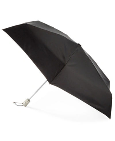 Totes Sunguard Auto Open Close Compact Umbrella With Neverwet In Black