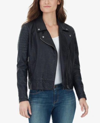 WILLIAM RAST ALEXA FAUX LEATHER MOTO JACKET 