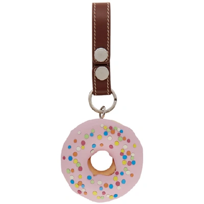 Jw Anderson Sprinkles Doughnut Key Ring In Pink