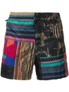 Missoni Print Mix Swim Shorts In Black