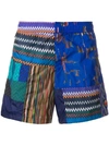 Missoni Pattern Print Swim Shorts In Blue