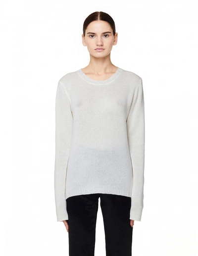 James Perse Ivory Cashmere Sweater In White