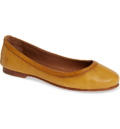 Frye Carson Leather Ballet Flats In Sunrise Leather