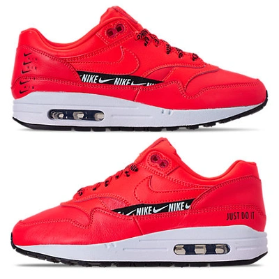 Nike Women's Air Max 1 Se Running Shoes, Red - Size 7.5 In Bright Crimson/ Black/ White