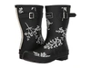 Joules Mid Molly Welly, Black Botanical Rubber