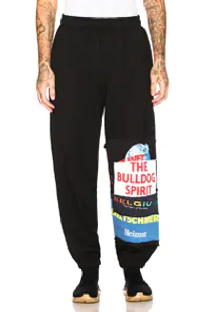 Vetements Bulldog Patchwork  Track Pants In Black Bulldog