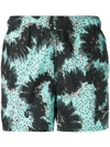 Givenchy Abstract Pattern Swim Shorts In Black