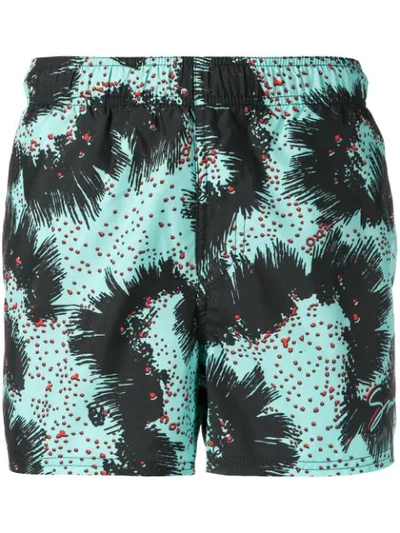 Givenchy Abstract Pattern Swim Shorts In Black