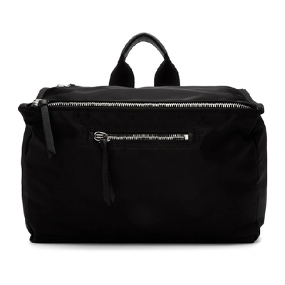 Givenchy Black Twill Pandora Messenger Bag In 001 Black