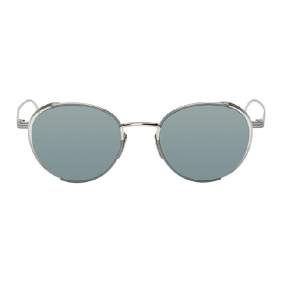Thom Browne Grey And Silver Tb-106 Sunglasses In Greysilver