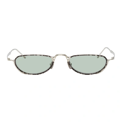 Thom Browne Silver Tb-913 Sunglasses In Silvergrey