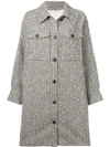 Isabel Marant Étoile Oversized Bobbled Check Coat - Grey