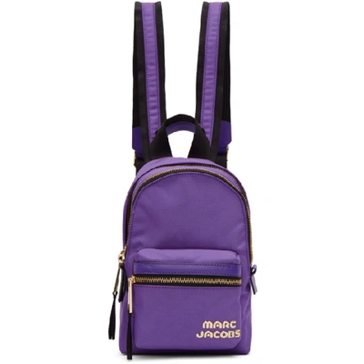Marc Jacobs Trek Pack Mini Nylon Backpack In Eggplant/gold
