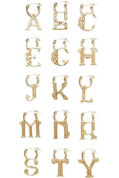 Ellery Woman Alphabet Gold-plated Earring Gold