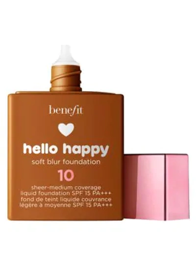 Benefit Cosmetics Hello Happy Soft Blur Foundation In Shade 10 Deep Neutral Warm