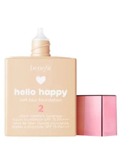 Benefit Cosmetics Hello Happy Soft Blur Foundation In Shade 2 Light Neutral Warm