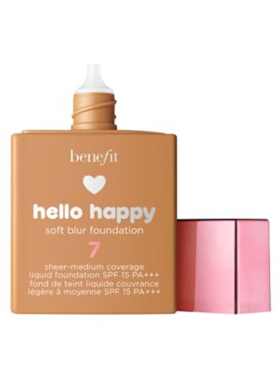 Benefit Cosmetics Hello Happy Soft Blur Foundation In Shade 7 Medium Tan Neutral Warm