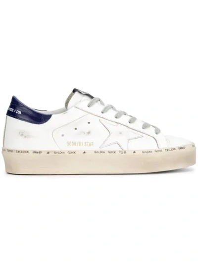 Golden Goose Hi Star Leather Sneakers In White