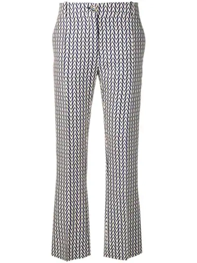 Valentino Optical Slim-fit Wool And Silk-blend Trousers In Almond Pure Blue