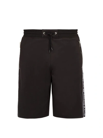 Givenchy Logo-taped Technical Jersey Shorts In Black