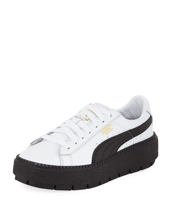 puma platform trace leather
