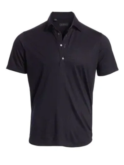 Saks Fifth Avenue Collection Solid Active Polo In Navy