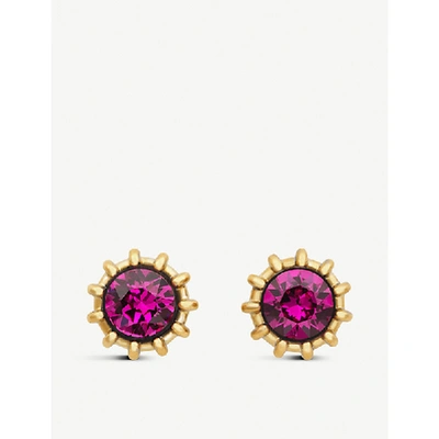 Gucci Gold-toned Metal And Crystal Stud Earrings