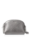 Kate Spade New York Hilli Leather Crossbody In Anthracite Silver