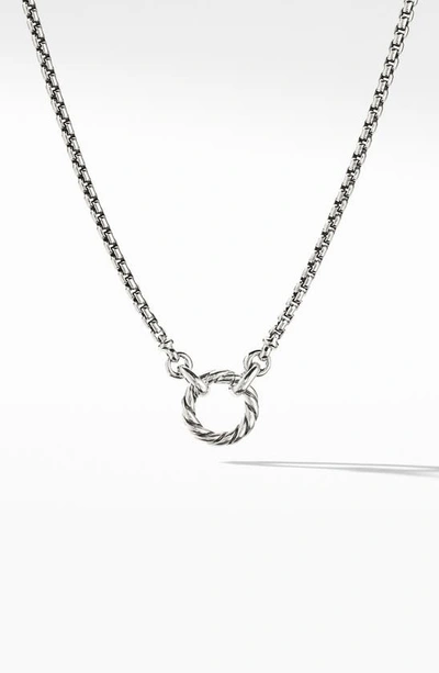 David Yurman Women's Cable Amulet Vehicle Box Chain Necklace In Sterling Silver