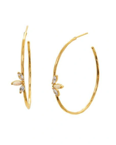 Gorjana Perry Triple-marquise Hoop Earrings In Gold