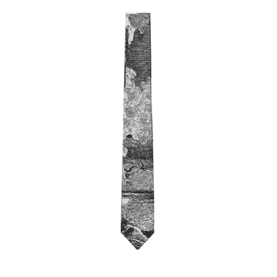 Burberry Slim Cut Dreamscape Silk Jacquard Tie In Black