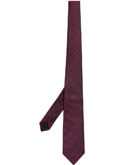 Burberry Classic Cut Check Silk Jacquard Tie In Red