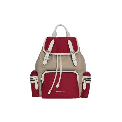 Burberry The Medium Rucksack In Colour Block Nylon And Leather