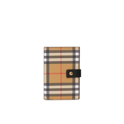 Burberry Vintage Check And Leather Folding Wallet