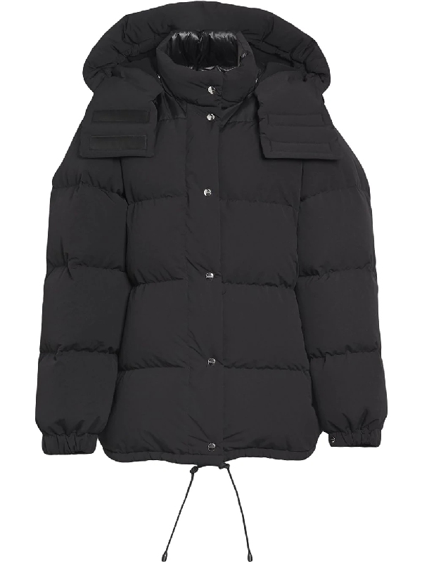 Burberry Detachable Hood And Sleeve Down-filled Puffer Jacket In Black ...