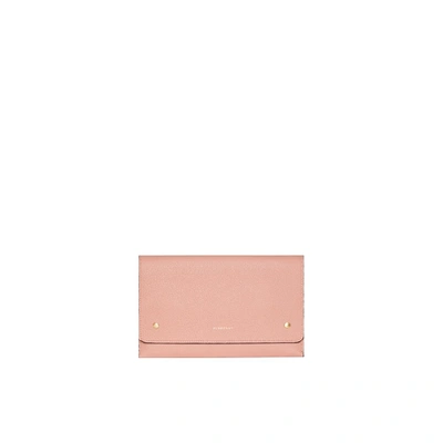 Burberry Two-tone Leather Wristlet Clutch In Ash Rose