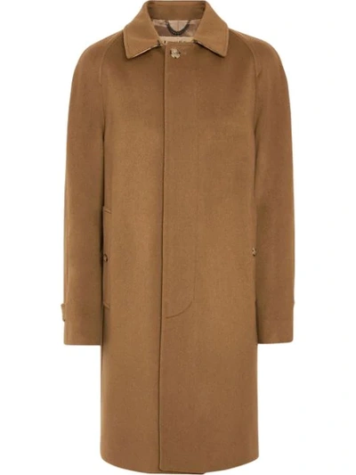 Burberry Cashmere Car Coat In Brown