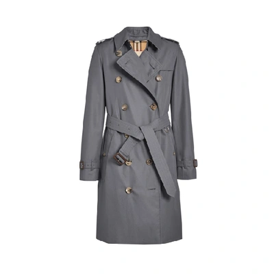 Burberry The Mid-length Kensington Heritage Trench Coat In Mid Grey