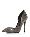 Aqua Women's Dion Half D'orsay High-heel Pumps - 100% Exclusive In Rhinestone Glitter Fabric