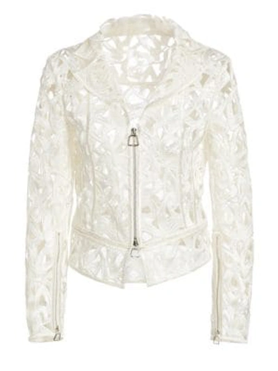 Akris Amy Marker Embroidery Jacket In Paper