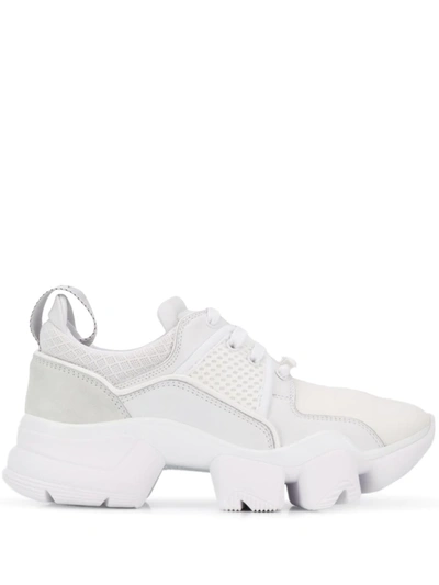 Givenchy Mixed Media Chunky Sneakers In White