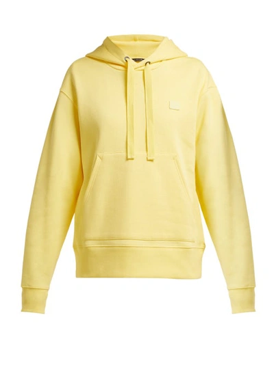 Acne Studios Cotton Hooded Sweatshirt In Yellow