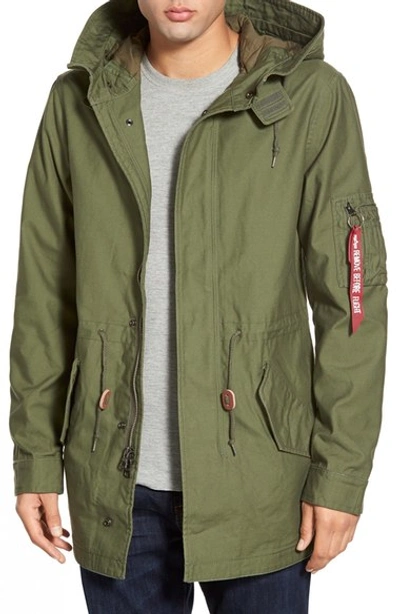 Alpha Industries 'm-59' Hooded Fishtail Parka In Olive | ModeSens