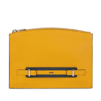 Furla Man Giove Abendtasche Onyx In Yellow