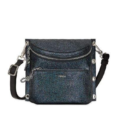 Furla Arcobalove Crossbody-taschen Color Grafite In Blue