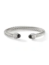 David Yurman Women's Cable Classics Sterling Silver, Diamond & Gemstone Cable Bracelet In Black Onyx